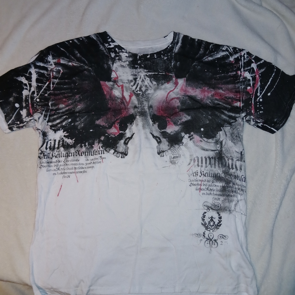Affliction Black and White Short Sleeve Tee